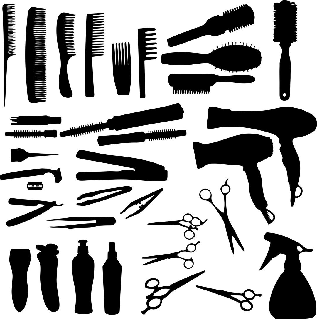 Hair Tools And Accessories Silhouette png transparent