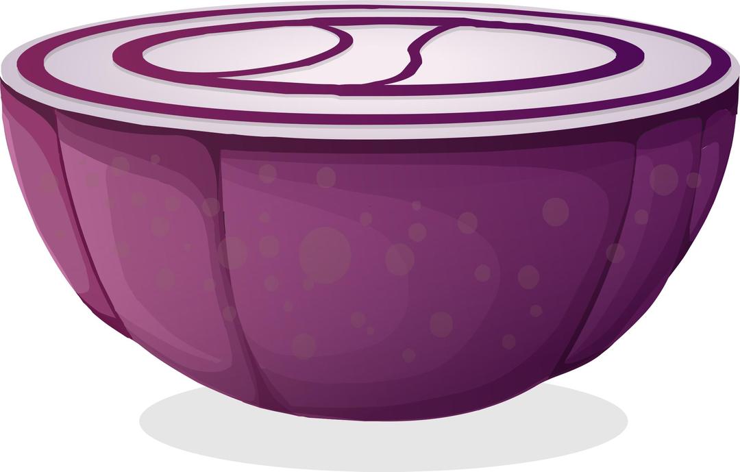Half a red onion png transparent