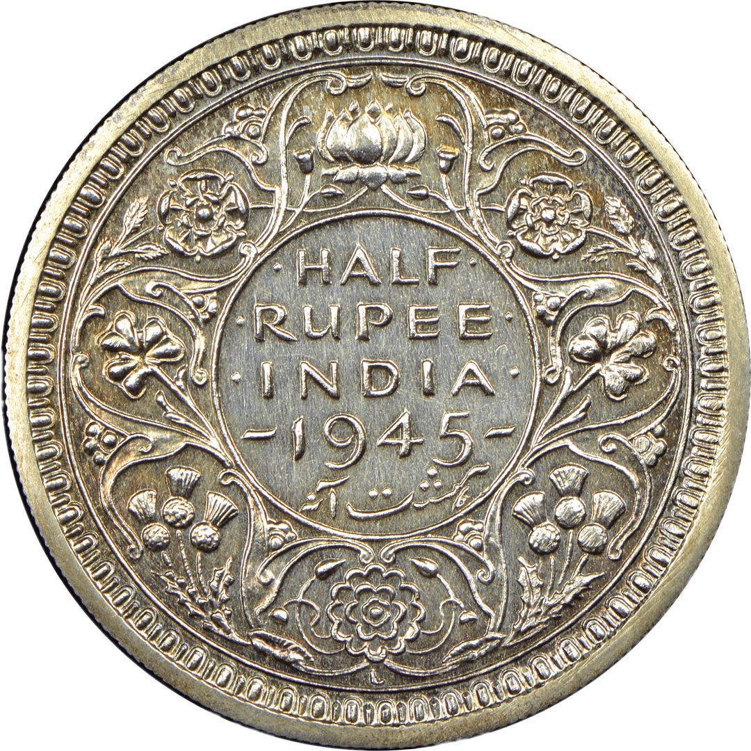 Half Rupee Coin 1945 png transparent
