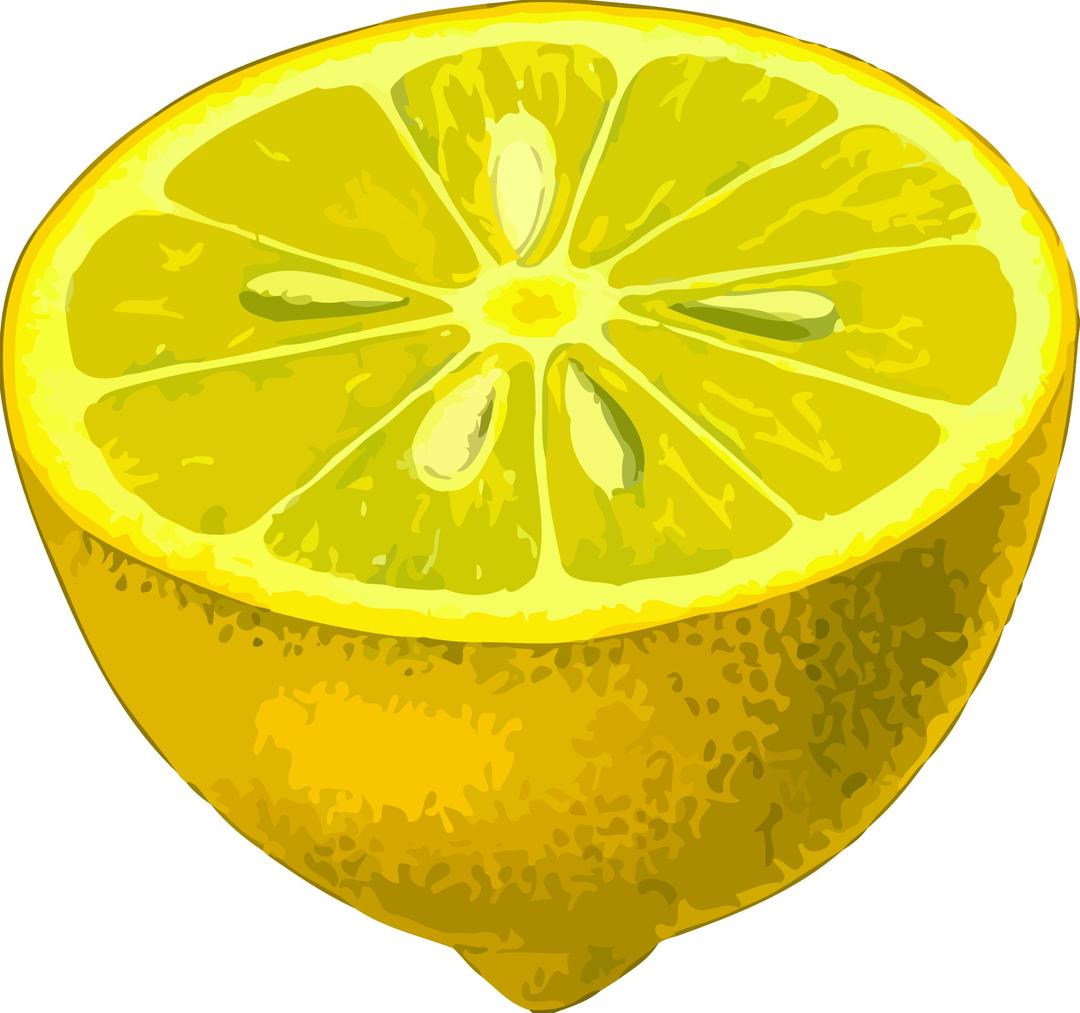 Half-lemon (low resolution) png transparent