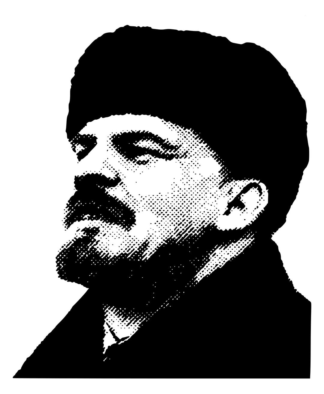 Halftone Lenin png transparent