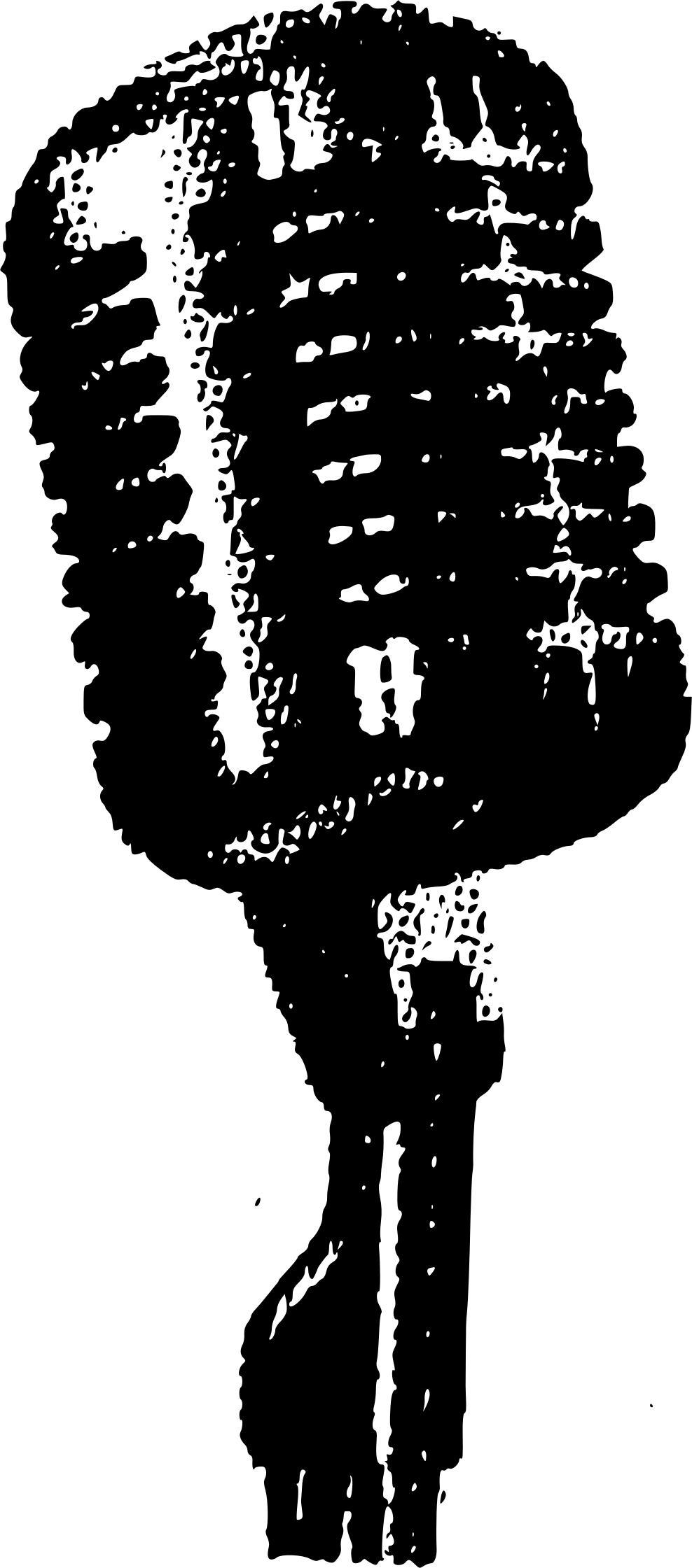 Halftoned Microphone png transparent
