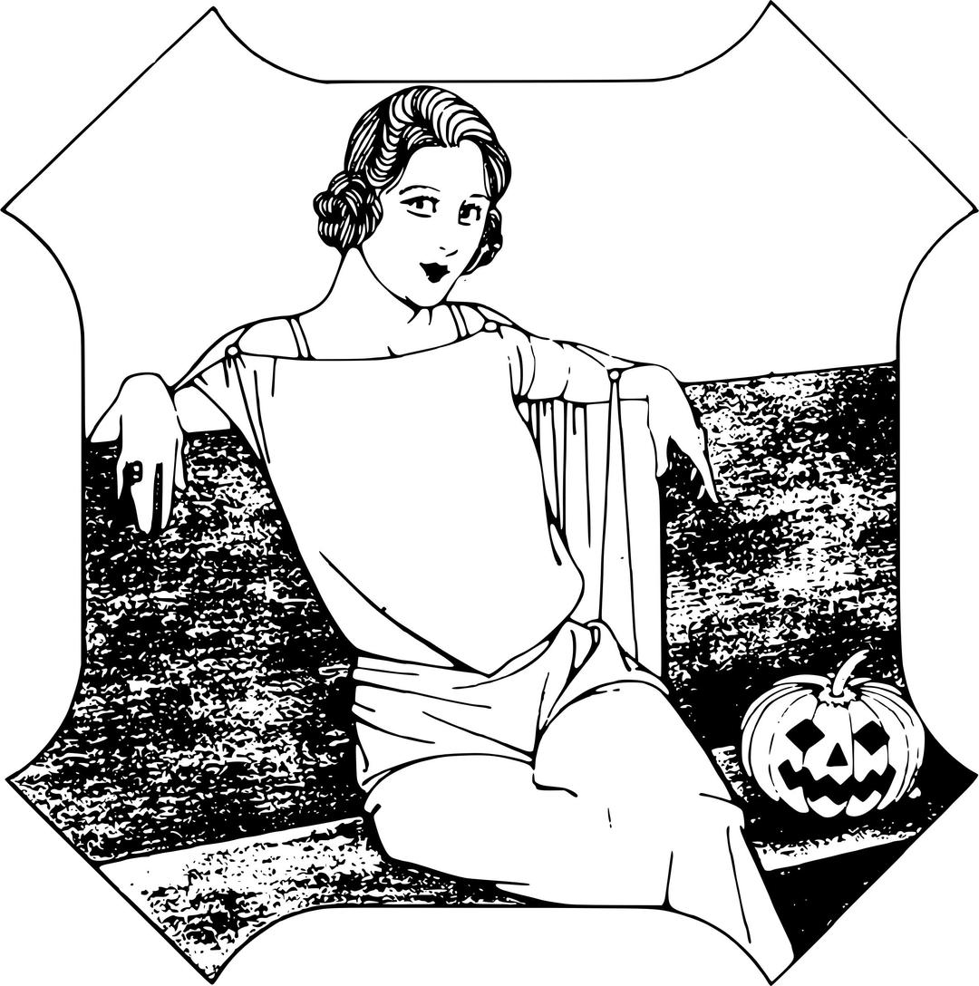 Halloween lady png transparent