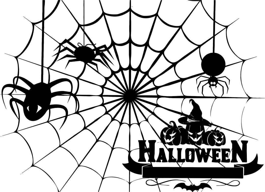 Halloween Spiderweb Stencil png transparent