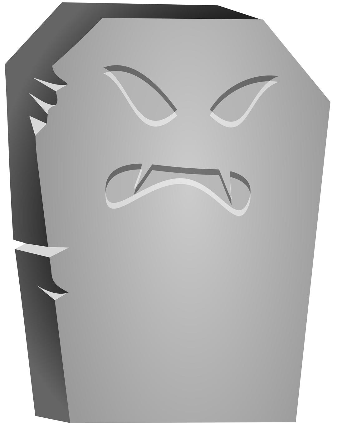 Halloween Tombstone Angry Face png transparent