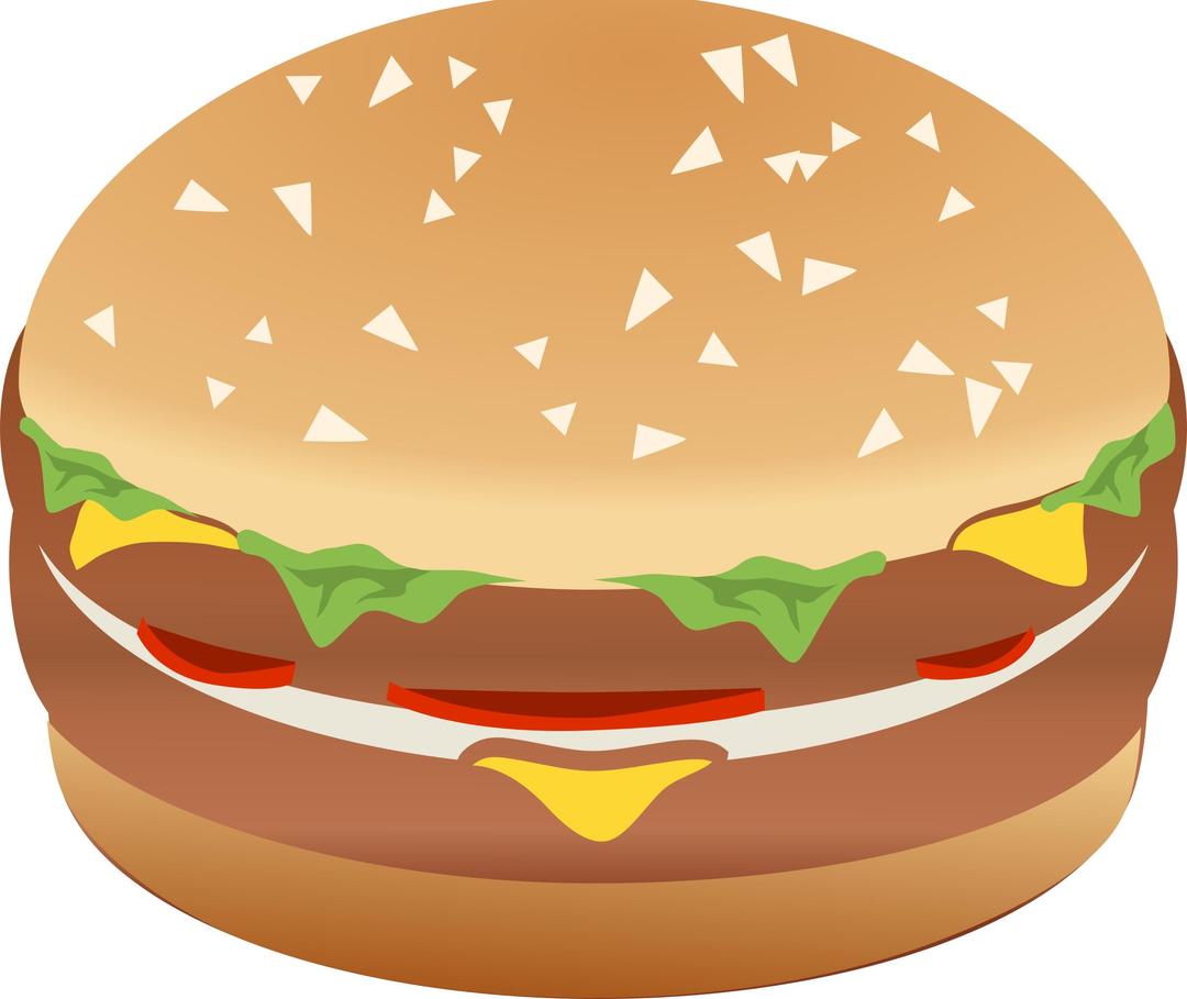 Hamburger Burger Remix with Colors png transparent