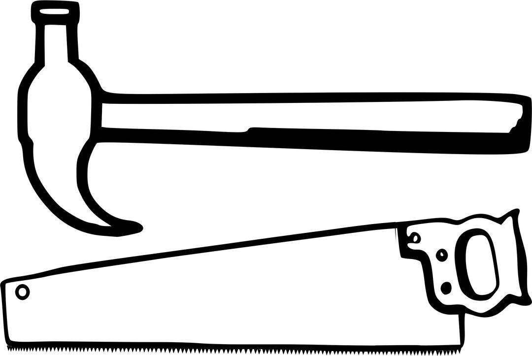 Hammer and Saw png transparent