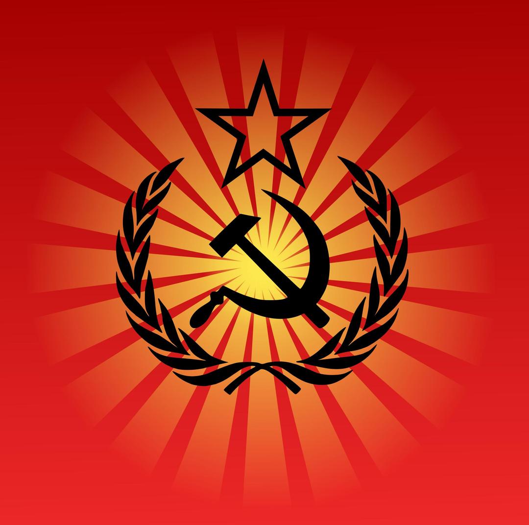 hammer and sickle in the sunset png transparent