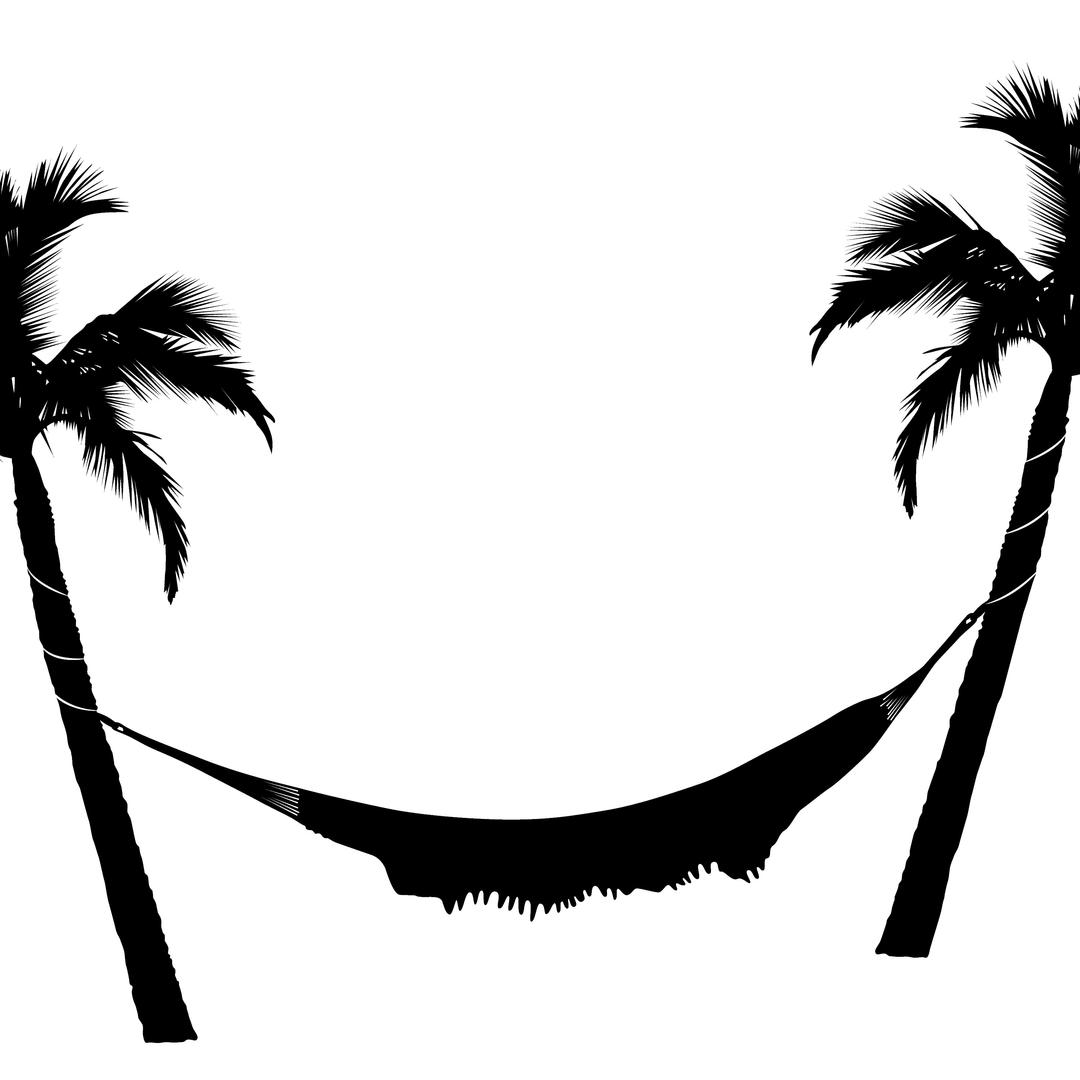 Hammock and Palm Trees png transparent