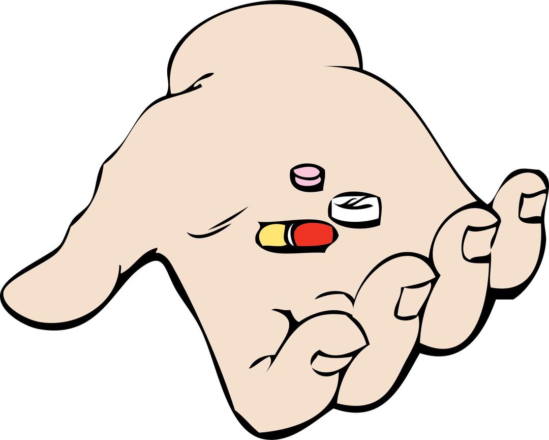 hand and pills png transparent