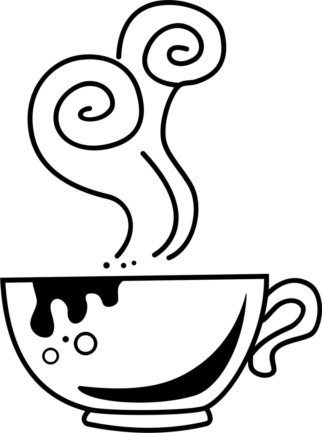 Hand Drawn Coffee Cup Line Art png transparent