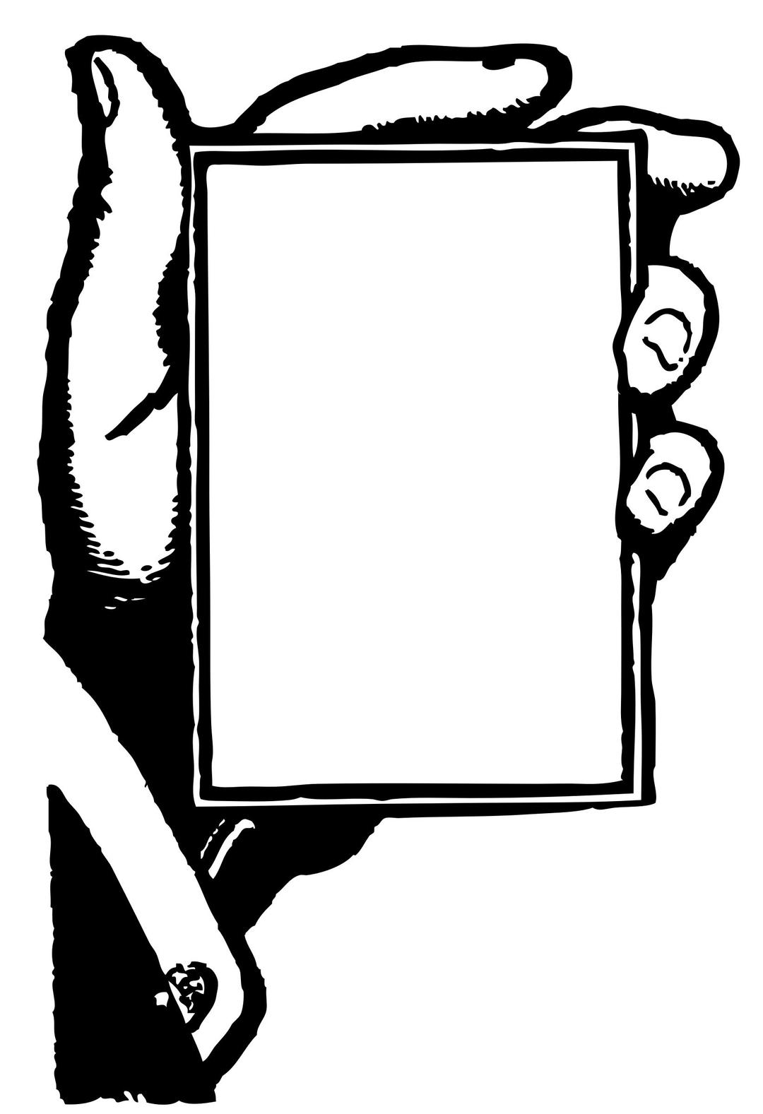 hand holding blank card png transparent