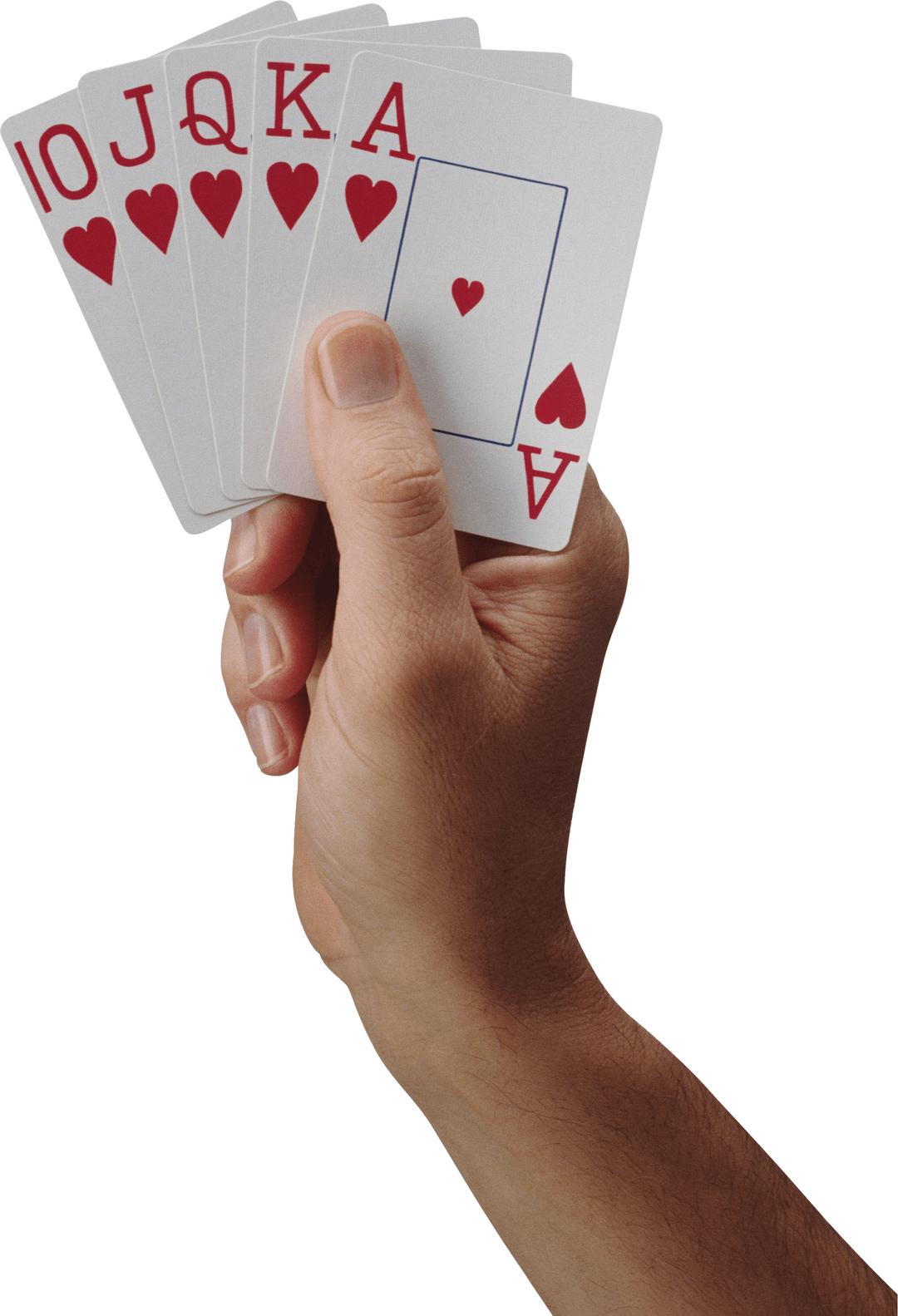 Hand Holding Cards png transparent