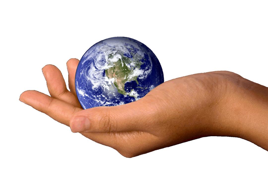 Hand Holding Earth png transparent