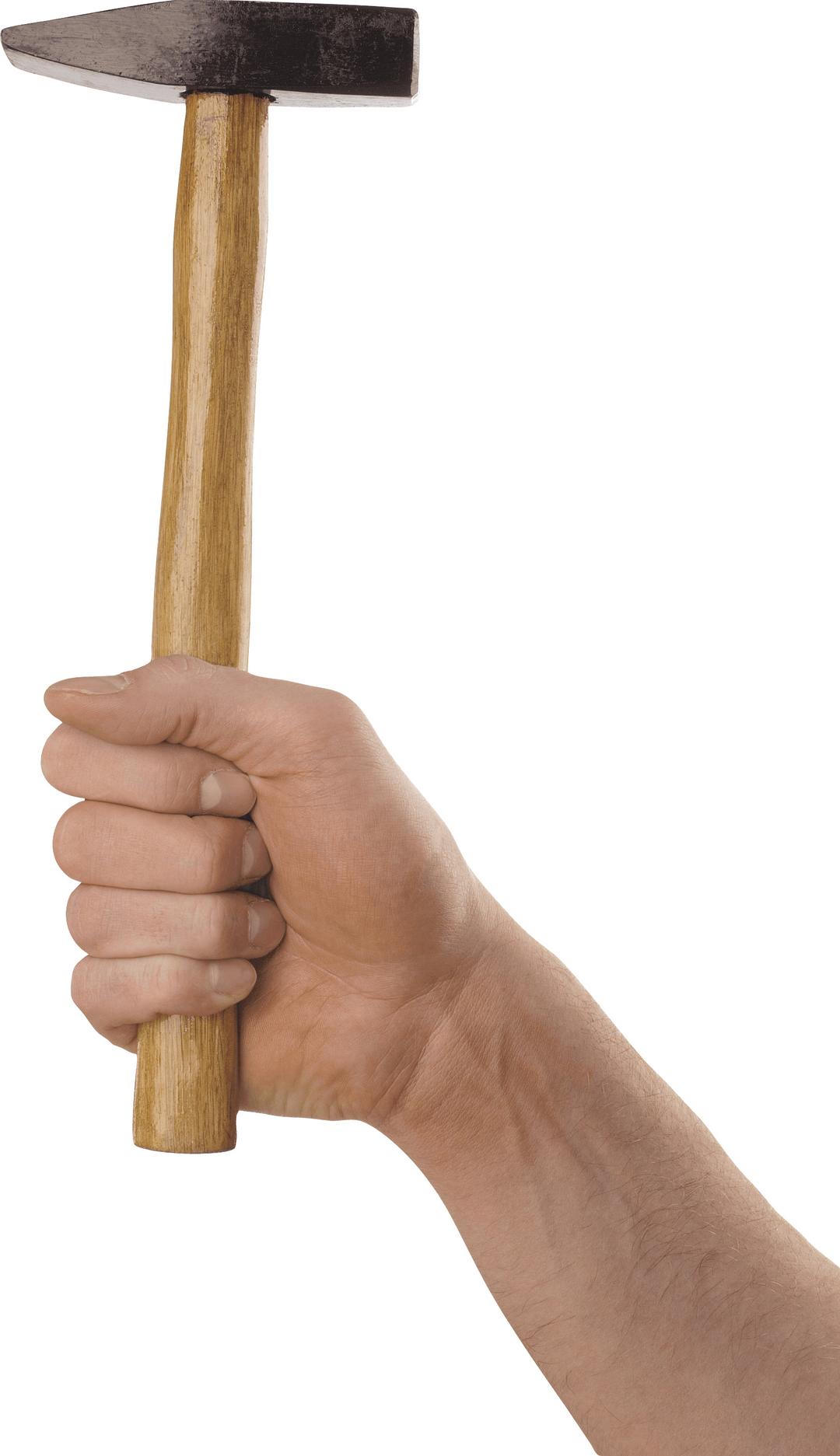 Hand Holding Long Hammer png transparent