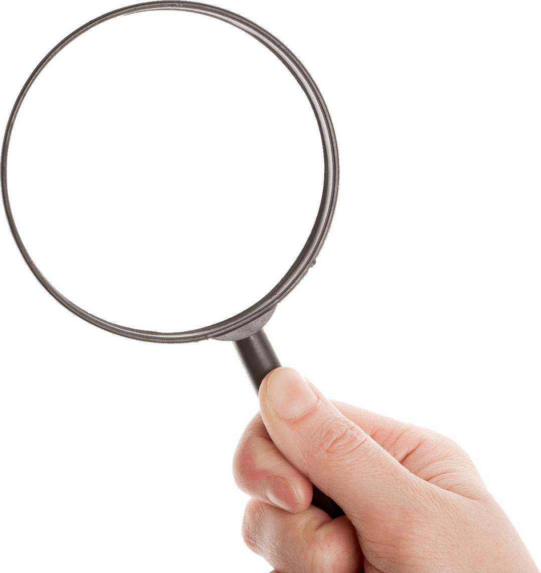 Hand Holding Loupe png transparent
