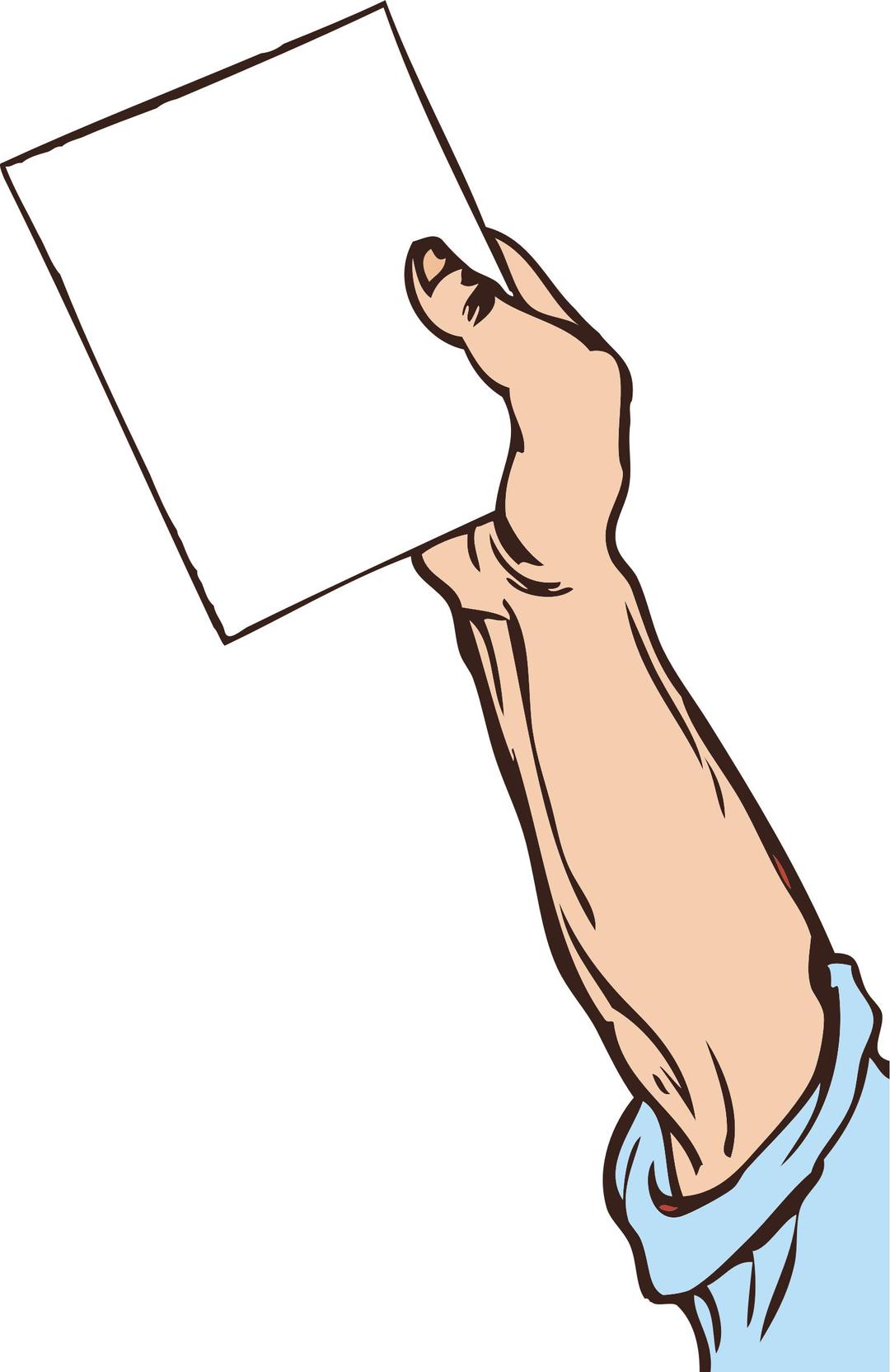 hand holding paper png transparent