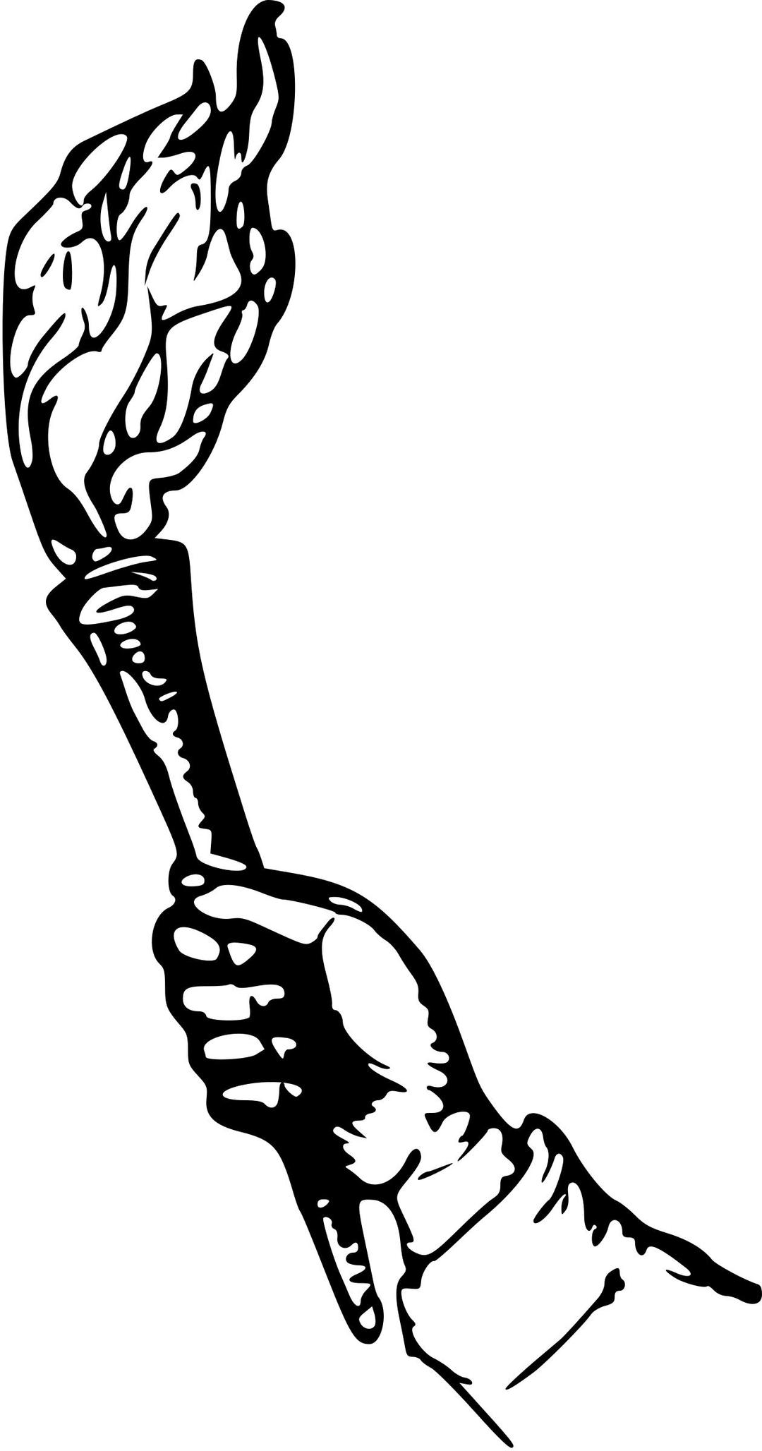 Hand holding torch png transparent