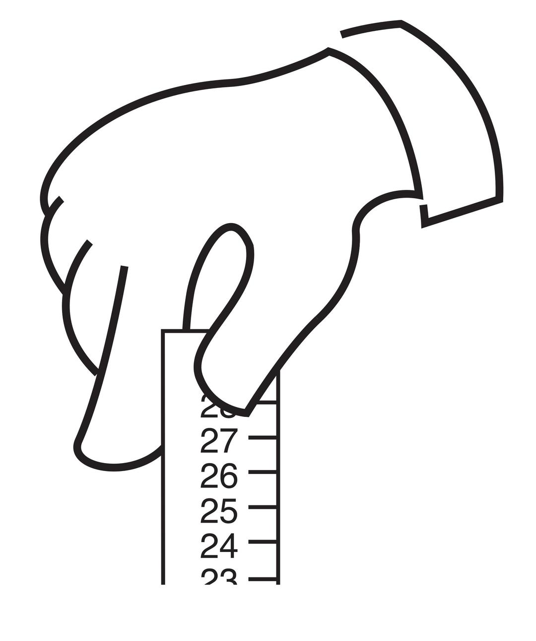 Hand Measuring Stick png transparent