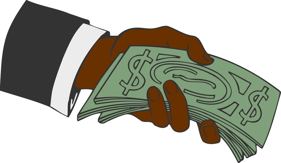 Hand offering money 2 png transparent