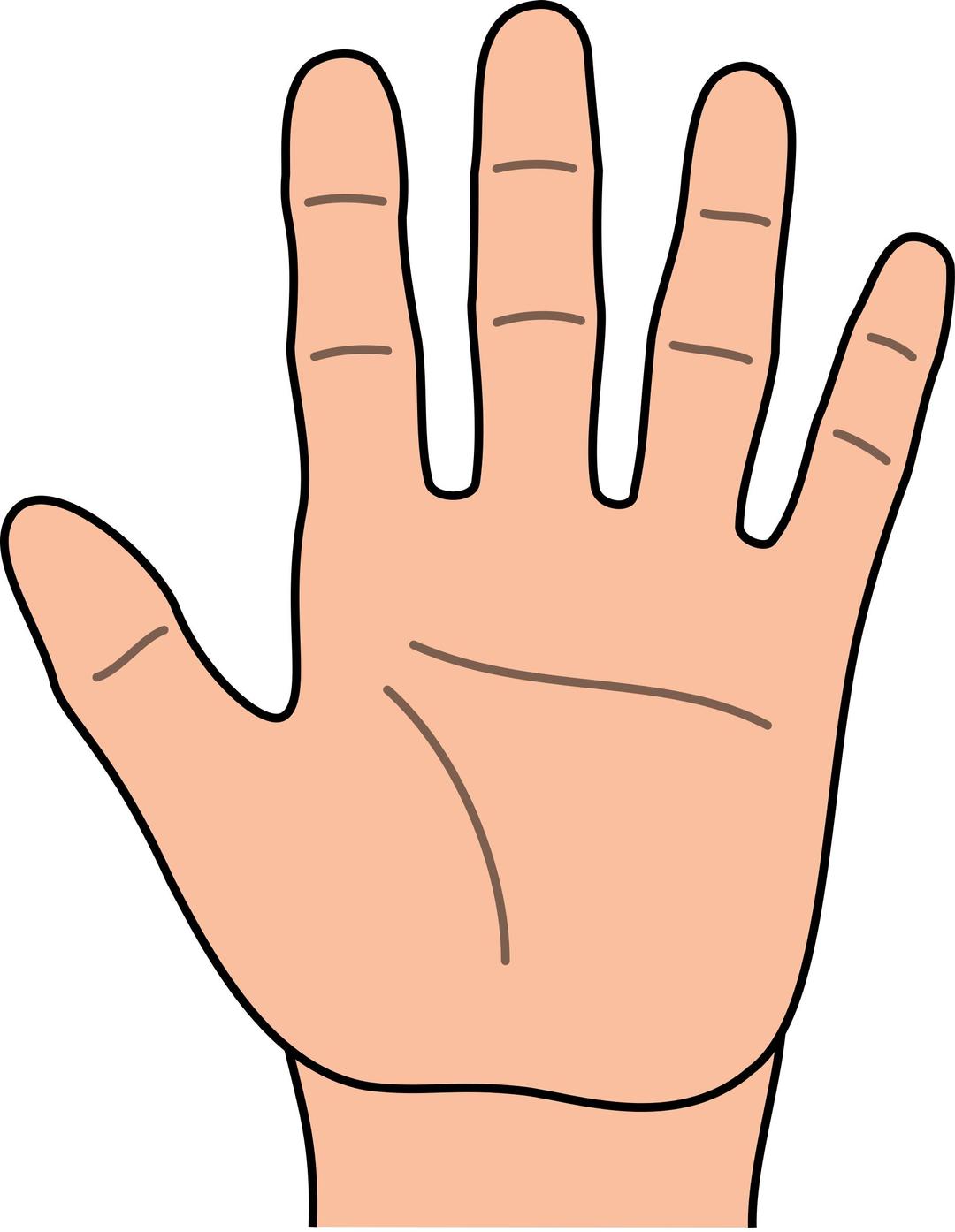 Hand Open Heavy Outline png transparent