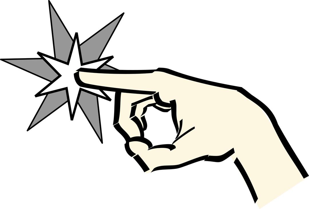 hand pointing at star png transparent