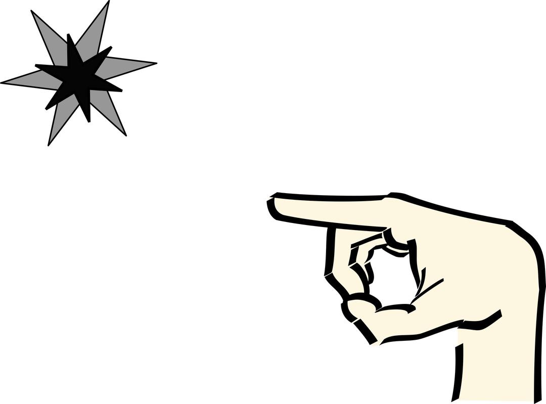 hand pointing at star 2 png transparent