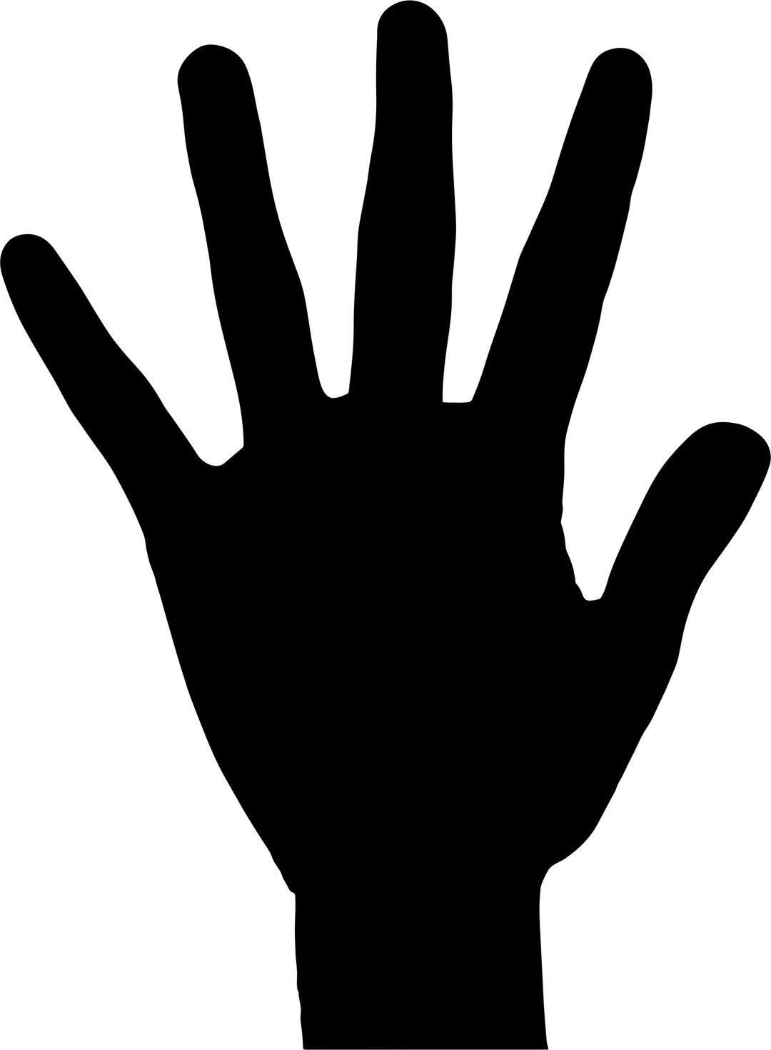 Hand silhouette png transparent