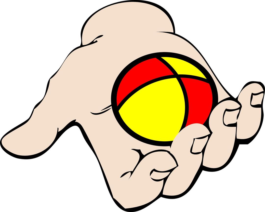 hand with juggling ball png transparent