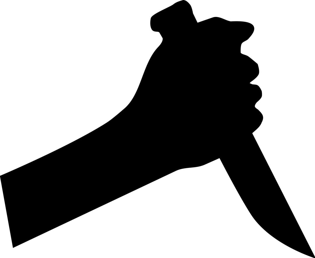 Hand with knife png transparent