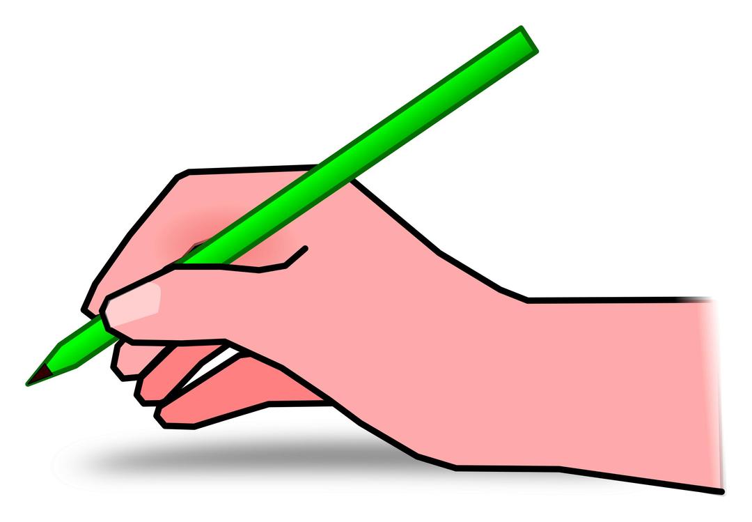 Hand with pencil png transparent