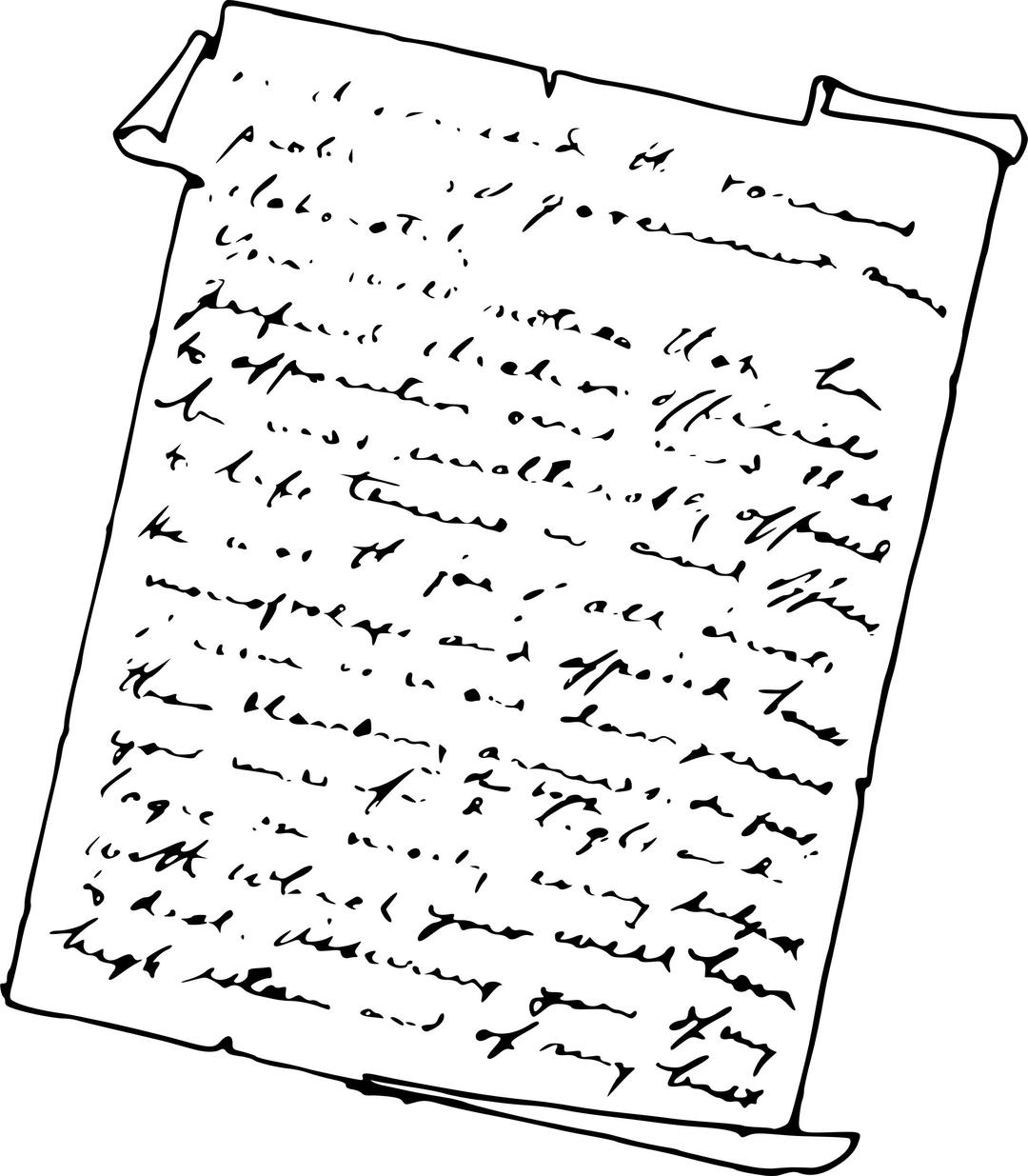 Hand Written Note png transparent