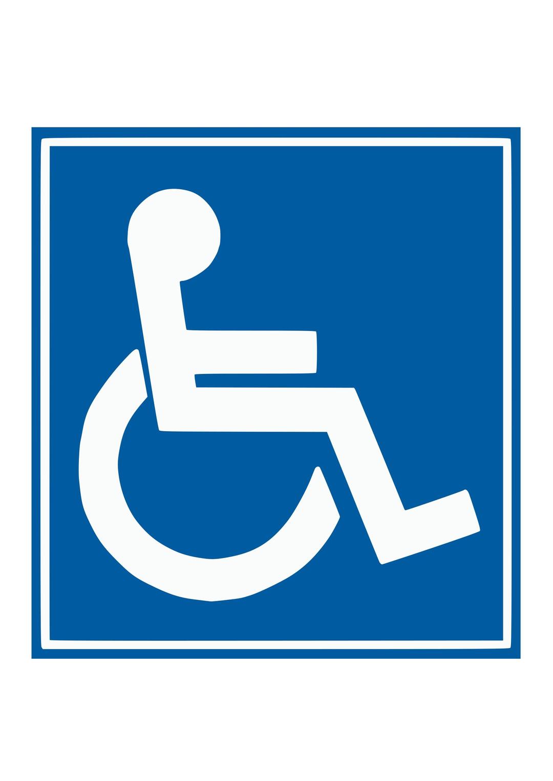Handicap sign png transparent