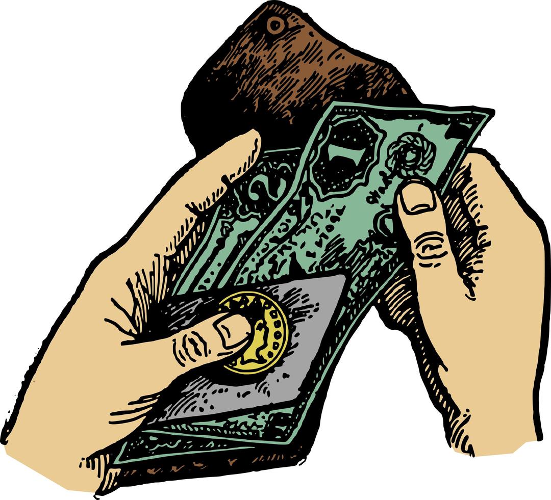Hands and Money png transparent