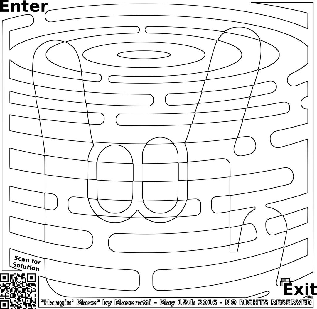 Hang Loose Maze and Coloring Page png transparent