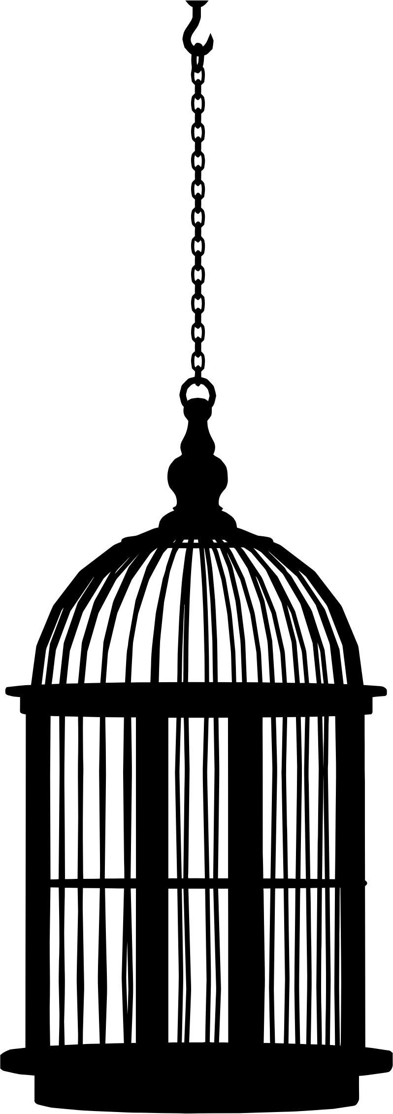Hanging Bird Cage Silhouette png transparent