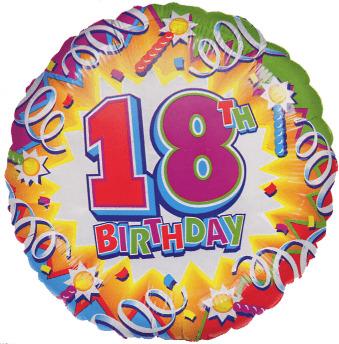 Happy 18th Birthday png transparent