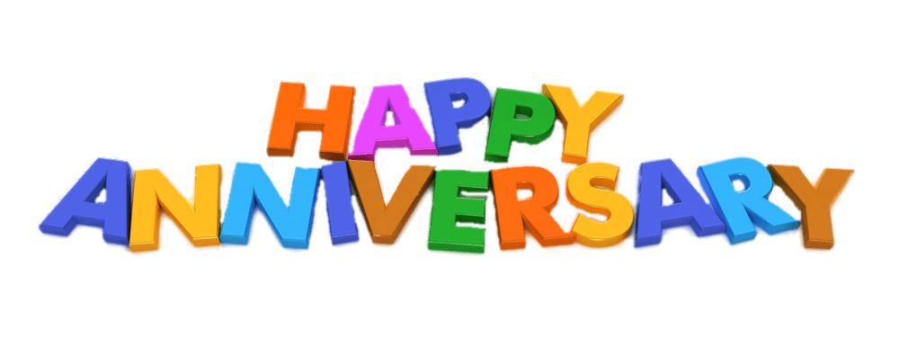 Happy Anniversary Magnet Letters png transparent