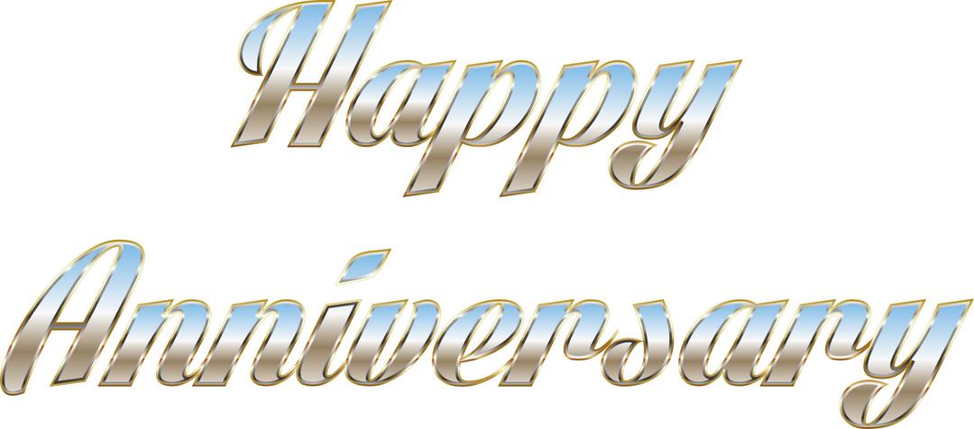 Happy Anniversary Typography No Background png transparent