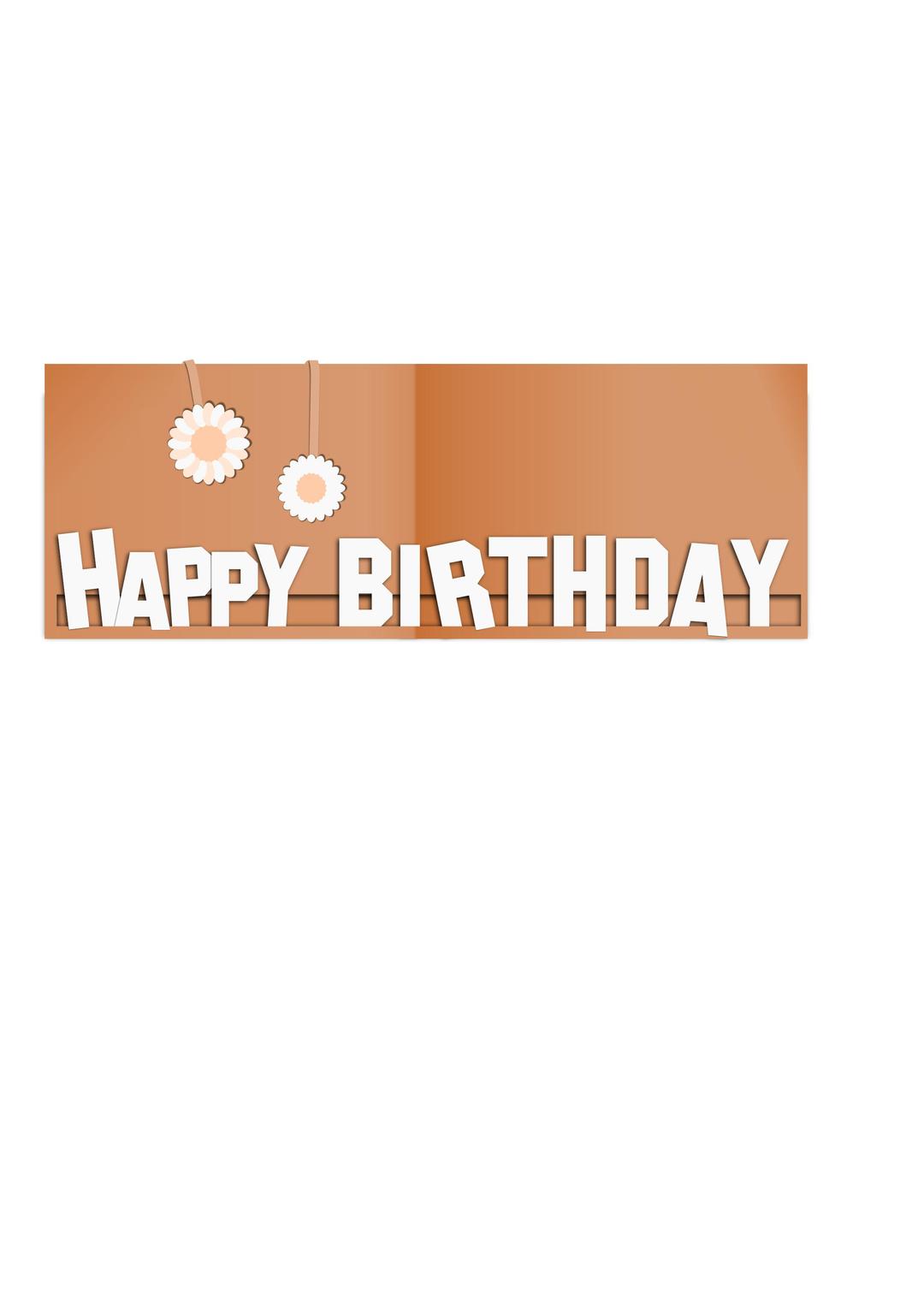 Happy Birthday Paper Card png transparent