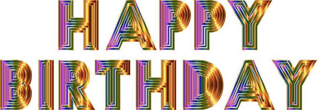 Happy Birthday Typography 6 png transparent