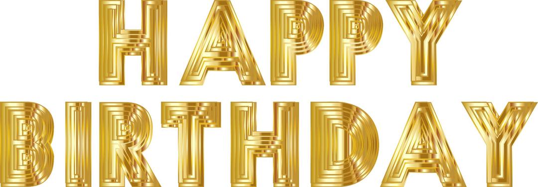 Happy Birthday Typography 7 png transparent