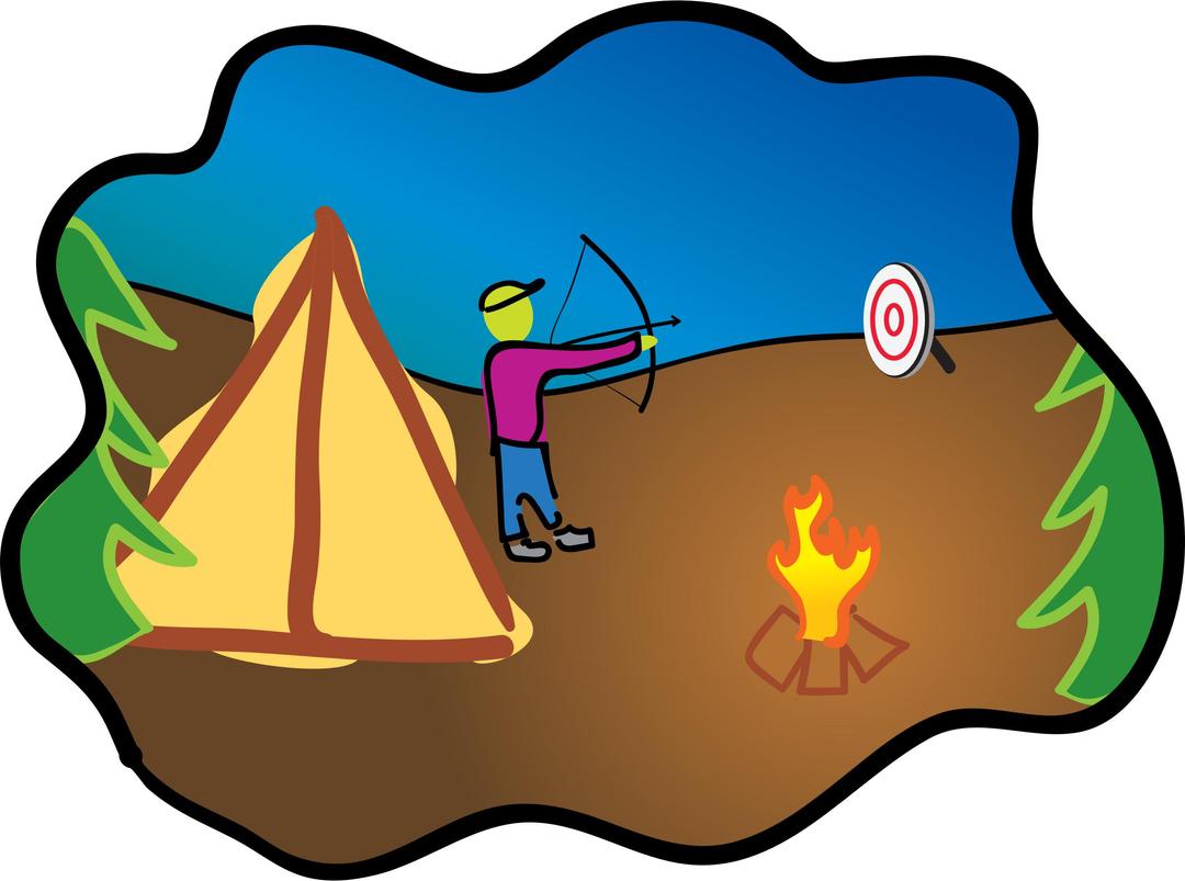 Happy Camping Archery png transparent