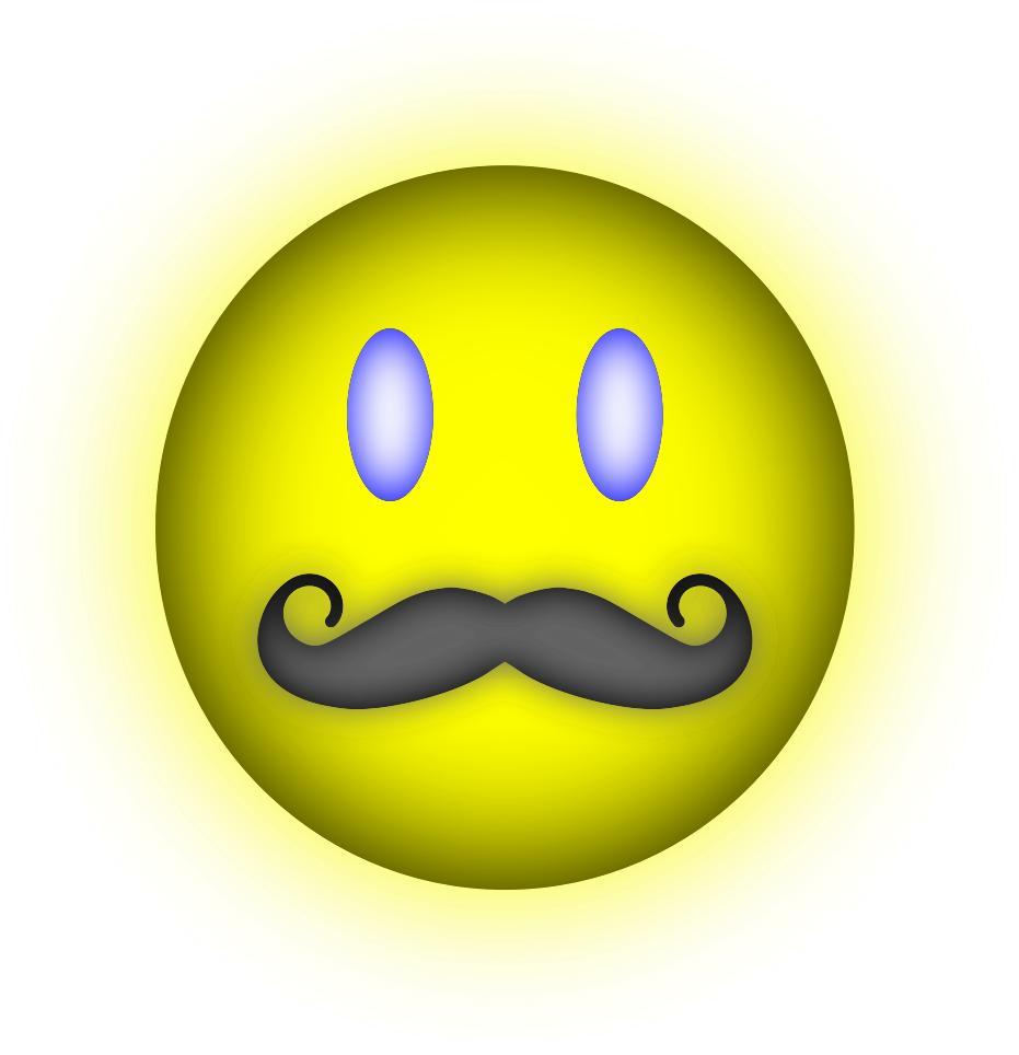 Happy Face Mustache png transparent