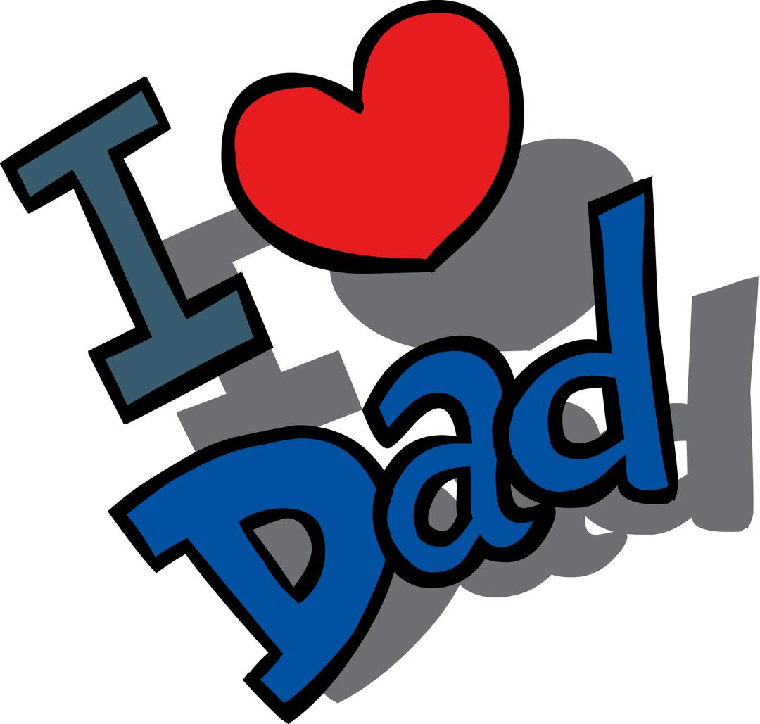 Happy Fathers Day Love Dad png transparent