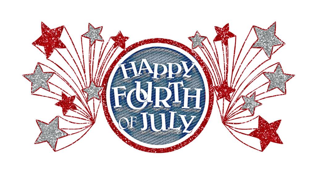 Happy Fourth Of July Glitter Banner png transparent