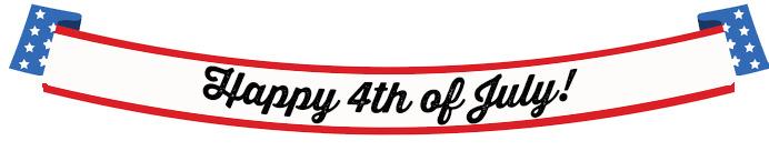 Happy Fourth Of July Long Banner png transparent