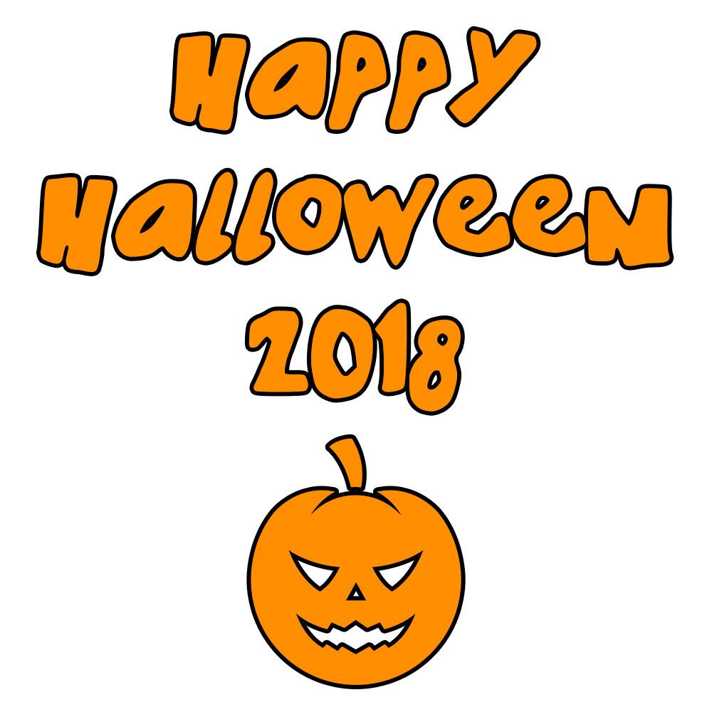 Happy Halloween 2018 Round Scary Pumpkin png transparent