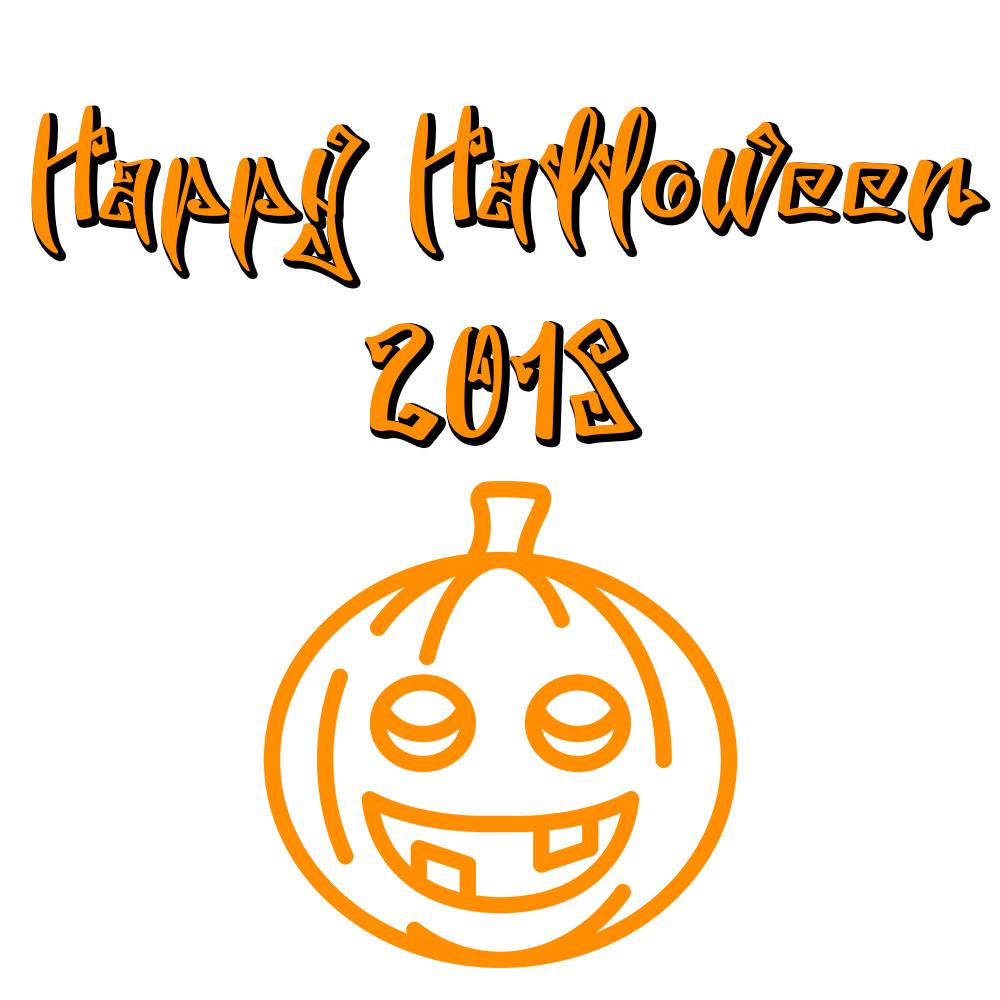 Happy Halloween 2018 Scary Font Smiling Pumpkin png transparent