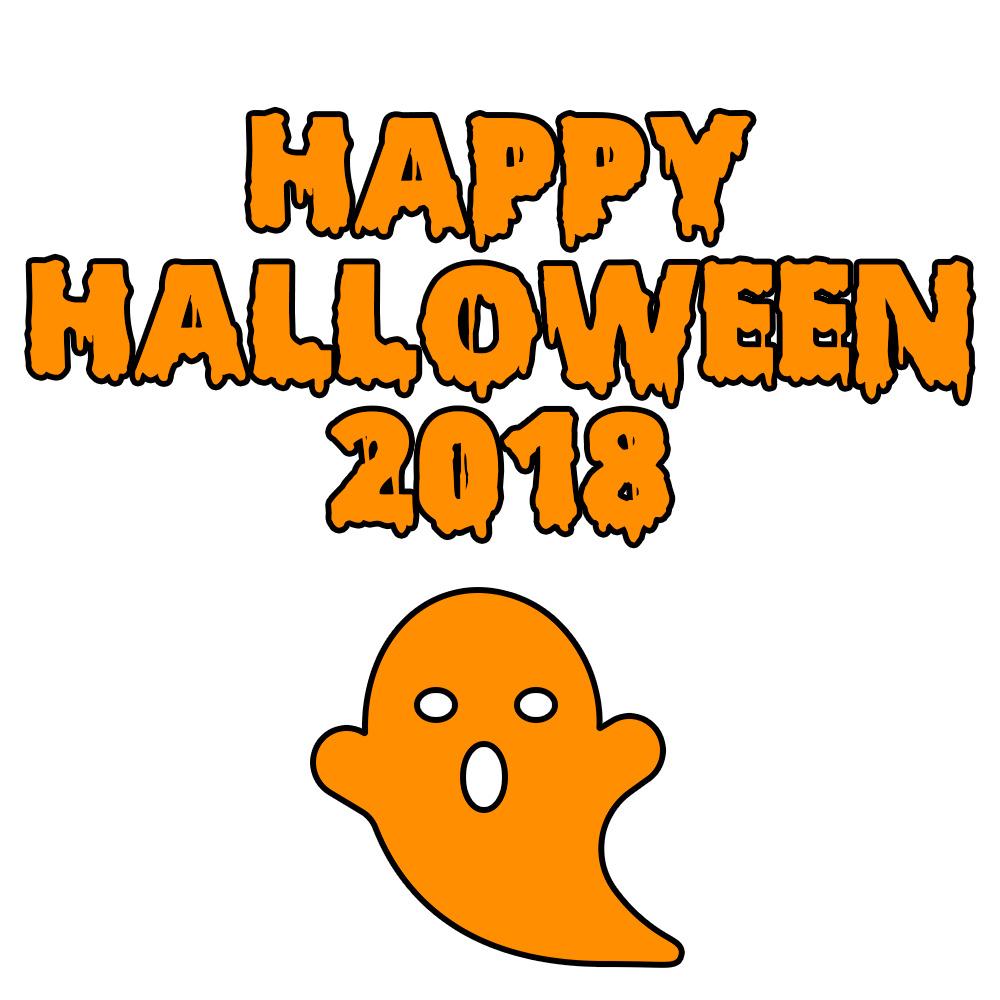 Happy Halloween 2018 Scary Ghost Bloody Font png transparent